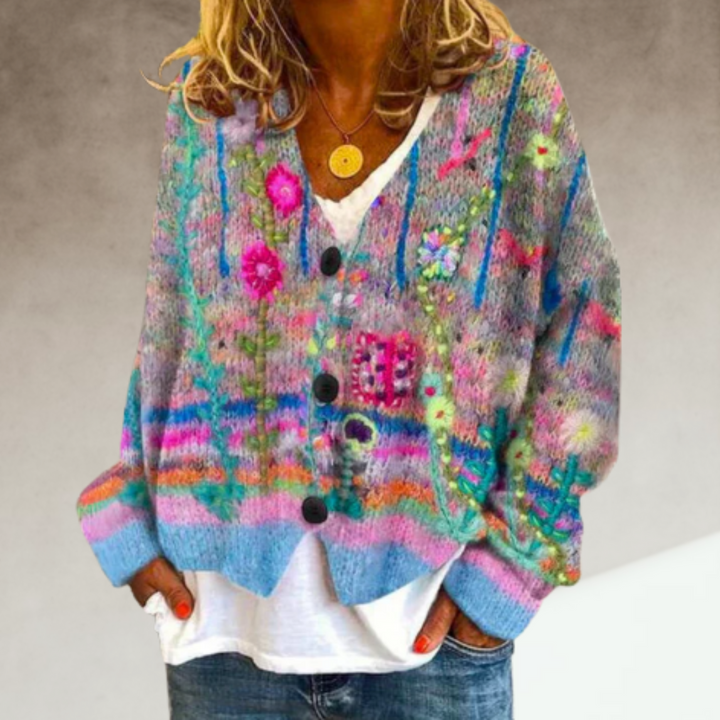 Denver™ – Floral Cardigan for Artistic Everyday Elegance