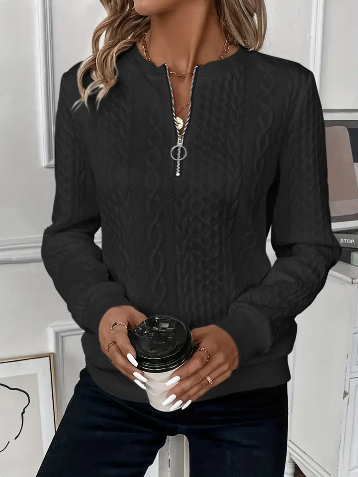 Charleigh™ – Sweater with Zip for Effortless Chic Comfort