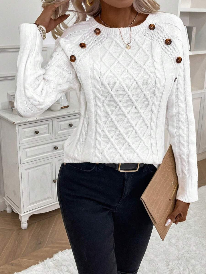 Ivory™ – Button Jumper for Effortless Everyday Elegance