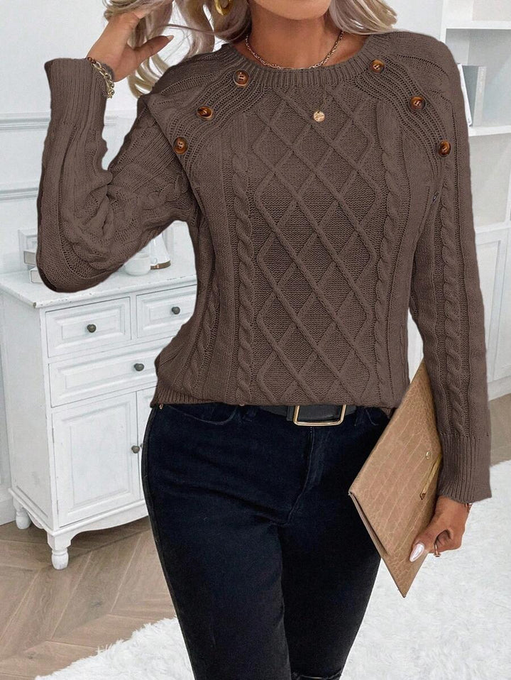 Ivory™ – Button Jumper for Effortless Everyday Elegance