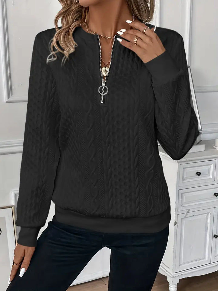 Charleigh™ – Sweater with Zip for Effortless Chic Comfort