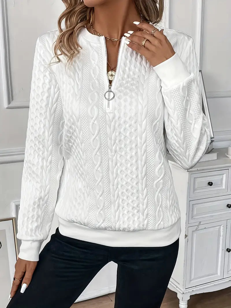 Charleigh™ – Sweater with Zip for Effortless Chic Comfort