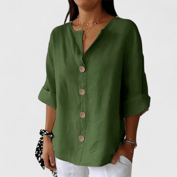 Katherine™ Elegant Everyday Blouse – Breathable Comfort for Canadian Summers