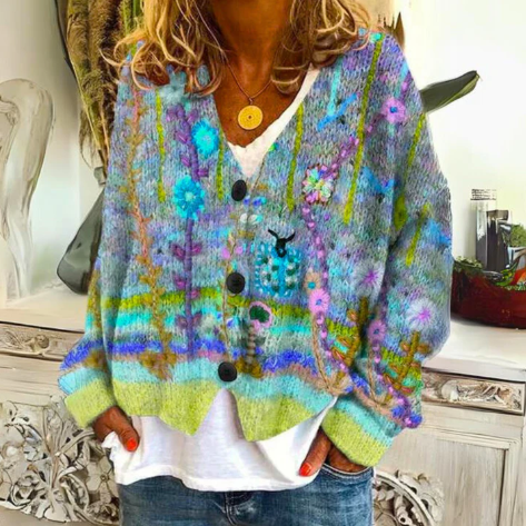 Denver™ – Floral Cardigan for Artistic Everyday Elegance
