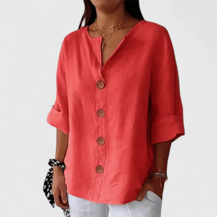 Katherine™ Elegant Everyday Blouse – Breathable Comfort for Canadian Summers