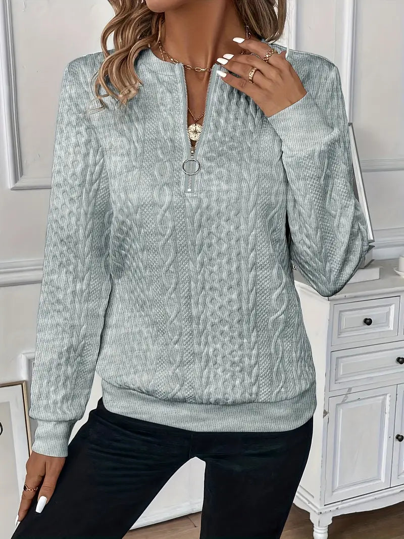 Charleigh™ – Sweater with Zip for Effortless Chic Comfort